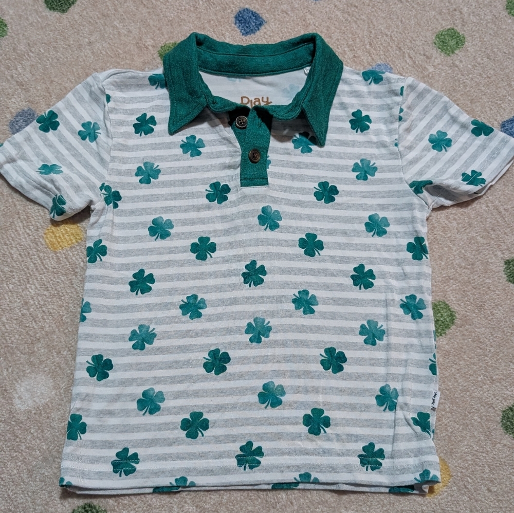 Little Sleepies Play Polo shirt - Clovers
